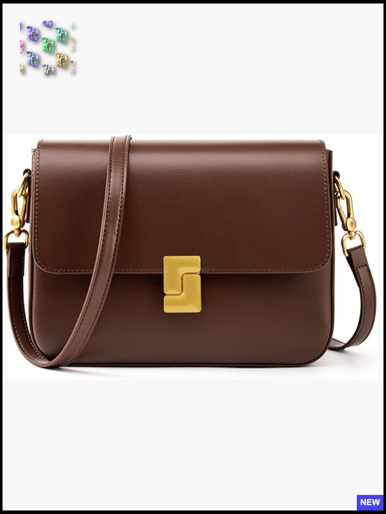 Leather Shoulder Bag Crossbody Purse Minimalist Satchel Travel Handbag
